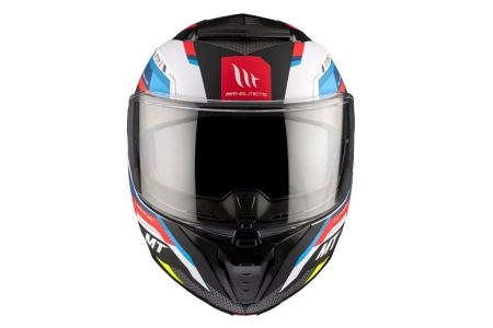 Kask motocyklowy MT ATOM 2 SV BAST WHITE/BLUE/RED biały niebieski czerwony czarny