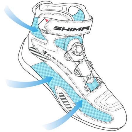 Damskie buty motocyklowe krótkie/miejskie/turystyczne Shima EXO Vented czarny