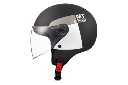 Kask motocyklowy MT STREET S INBOARD MATT BLACK/GREY czarny szary