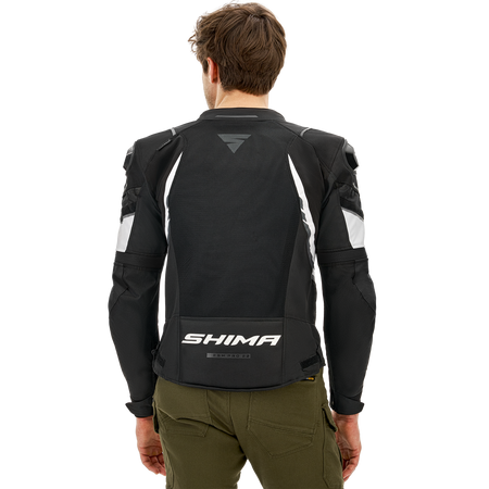 Kurtka motocyklowa tekstylna miejska Shima MESH PRO 2.0 czarny/biały