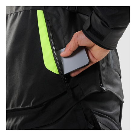 Kurtka motocyklowa tekstylna Rebelhorn HIKER IV czarny-antracyt-żółty fluo