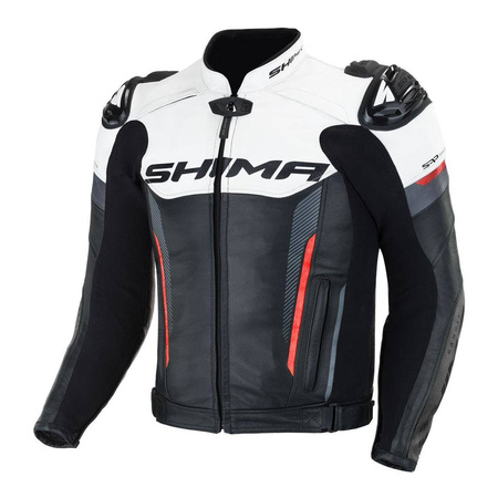 Kurtka motocyklowa sportowa/miejska skórzana Shima BANDIT czerwony