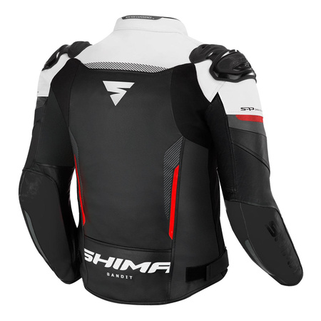 Kurtka motocyklowa sportowa/miejska skórzana Shima BANDIT czerwony