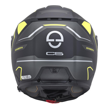 Kask motocyklowy SCHUBERTH C5 ECE OMEGA YELLOW czarny żółty fluo