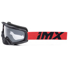 Gogle motocyklowe IMX Dust Black Matt/Red - Szyba Dark Smoke + Clear (2 Szyby W Zestawie)