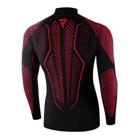 Koszulka termoaktywna REBELHORN THERM II BLACK/RED czarny czerwony z długim rękawem