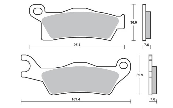 SBS KLOCKI HAMULCOWE KH617 OFF-ROAD RACING SINTER KOLOR ZŁOTY CAN-AM OUTLANDER 800 / 1000 12-, RENEGADE 1000 12-, PRAWY PRZÓD / TYŁ