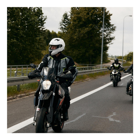 Kurtka motocyklowa tekstylna OZONE TOUR III czarna szary żółty fluo