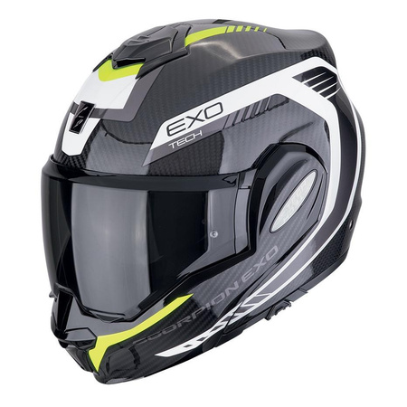 Kask motocyklowy SCORPION EXO-TECH EVO CARBON COSY BLACK/NEON YELLOW czarny żółty fluo