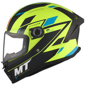 Kask motocyklowy MT STINGER 2 ZIVZE MATT BLACK/FLUO czarny żółty fluo niebieski