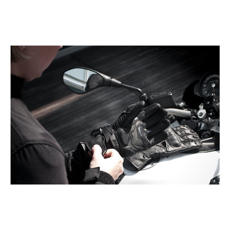 Damskie rękawice motocyklowe turystyczne Shima GT-1 WP czarny