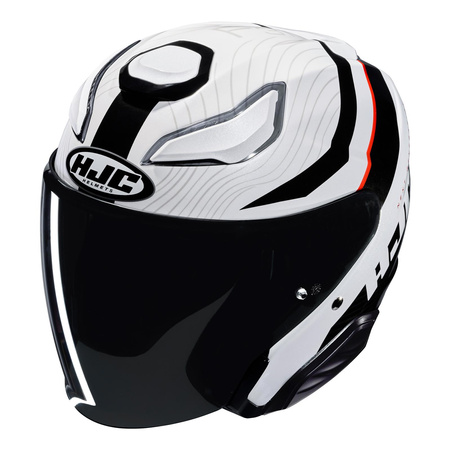 Kask motocyklowy otwarty HJC F31 Naby srebrny/biały