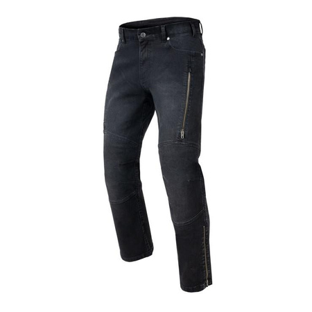 Jeansy motocyklowe Rebelhorn HAWK III Regular Fit czarne vintage