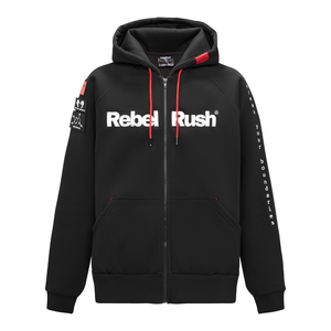 Bluza codzienna REBELRUSH ZIP BLACK czarny