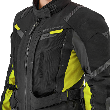 Damska kurtka motocyklowa tekstylna Shima HERO 2.0 fluo