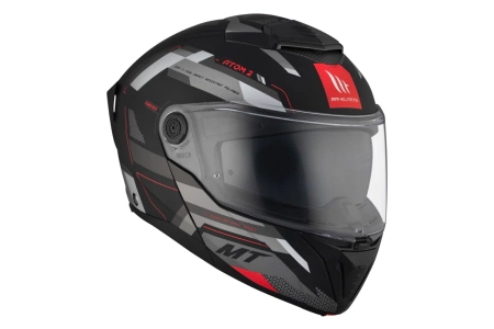 Kask motocyklowy MT ATOM 2 SV BAST BLACK/GREY czarny szary czerwony