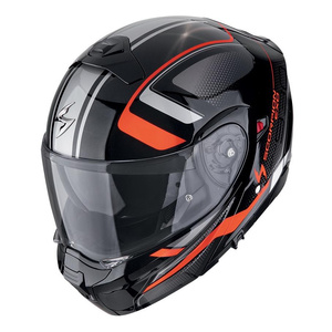 Kask motocyklowy szczękowy SCORPION EXO-930 EVO ARDENS METALLIC BLACK/RED czarny czerwony