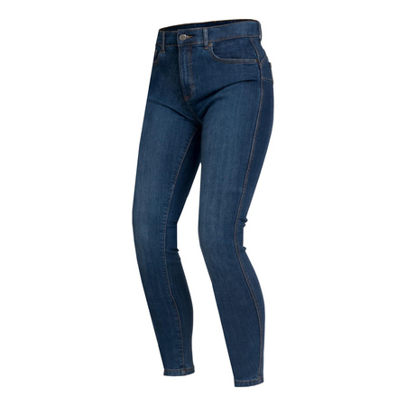 Damskie jeansy motocyklowe OZONE STRIKER Slim Fit sprany niebieski