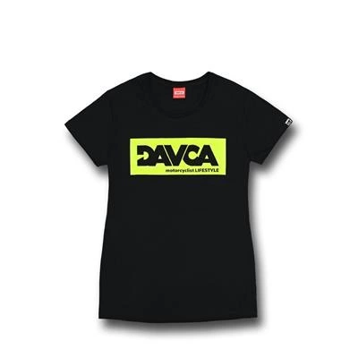 Koszulka T-shirt damski DAVCA black fluo logo