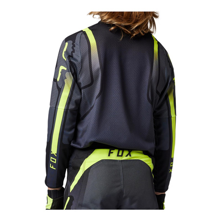 Bluza motocyklowa cross / mx dziecięca FOX JUNIOR 360 VIZEN BLACK czarny szary żółty fluo