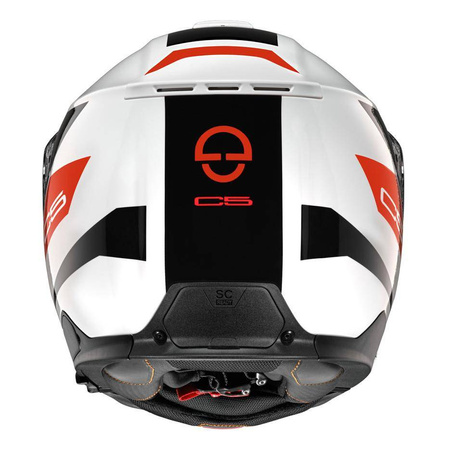 Kask motocyklowy SCHUBERTH C5 ECE ECLIPSE RED biały czarny czerwony