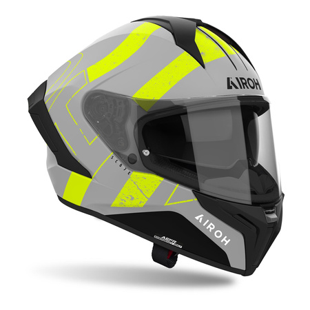 Kask motocyklowy AIROH MATRYX SCOPE YELLOW MATT szary żółty fluo czarny