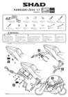 Stelaż kufra bocznego 3P motocyklowego SHAD do Kawasaki Z650