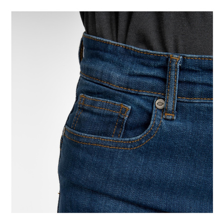Damskie jeansy motocyklowe OZONE STRIKER SLIM FIT sprany niebieski