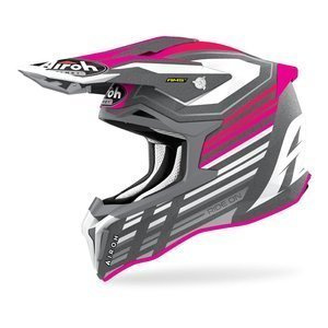 Kask motocyklowy AIROH STRYCKER SHADED PINK MATT różowy srebrny szary biały