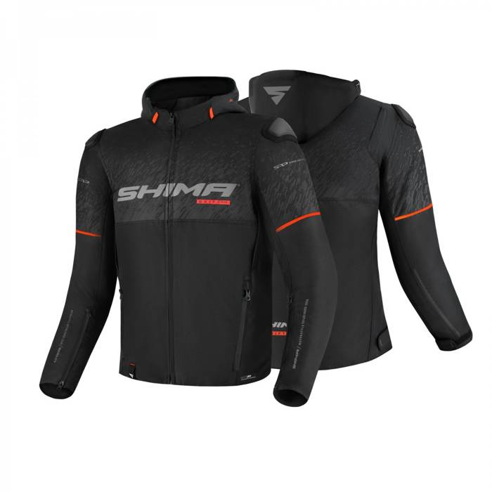 Kurtka motocyklowa tekstylna miejska Shima DRIFT+ czarny