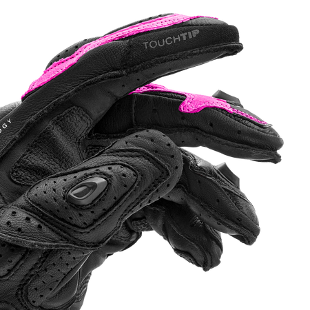 Rękawice motocyklowe damskie SHIMA RS-3 LADY PINK czarny różowy