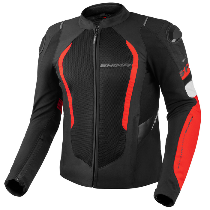 Kurtka motocyklowa tekstylna miejska Shima MESH PRO 2.0 czerwony