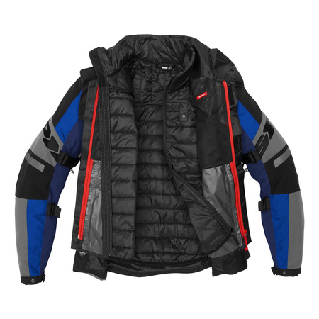Kurtka motocyklowa SPIDI 4 SEASON EVO BLUE szary czarny niebieski