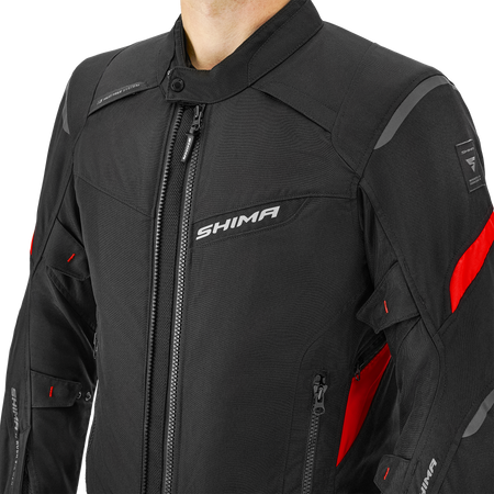 Kurtka motocyklowa tekstylna miejska/turystyczna Shima RUSH 2.0 czerwony