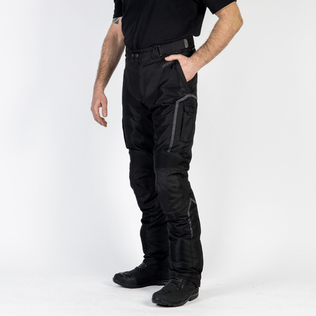 Spodnie motocyklowe tekstylne OZONE FLOW czarne