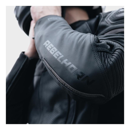 Kurtka motocyklowa skórzana Rebelhorn VANDAL czarny