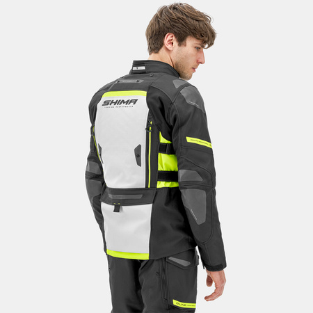 Kurtka motocyklowa SHIMA DUNE FLUO czarny szary żółty fluo
