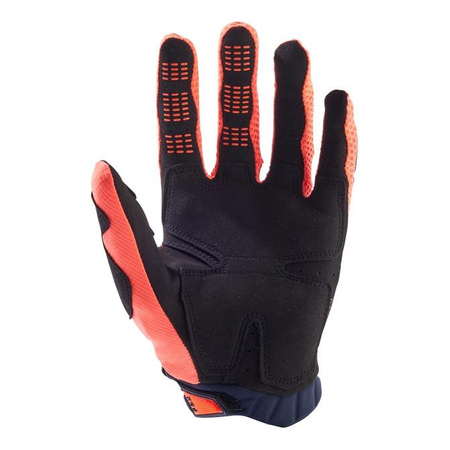 Rękawice motocyklowe rowerowe cross offroad mtb FOX Pawtector Navy/pomarańczowy