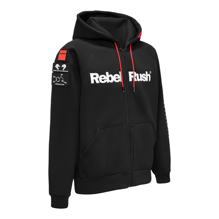 Bluza codzienna REBELRUSH ZIP BLACK czarny