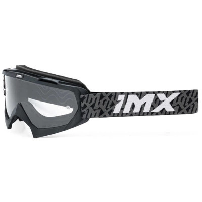 Gogle motocyklowe IMX Mud Black Matt/Grey/White - Szyba Clear (1 Szyba W Zestawie)