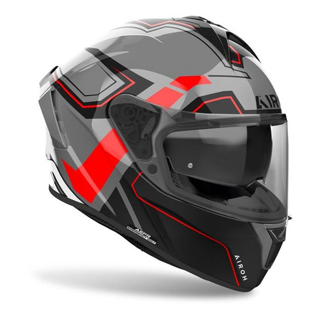 Kask motocyklowy AIROH SPARK 2 DART RED GLOSS czerwony szary czarny