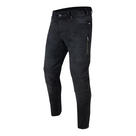 Jeansy motocyklowe Rebelhorn RAGE II Tapered Fit czarne vintage