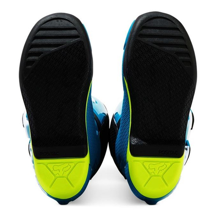 Dziecięce buty motocyklowe cross offroad mtb FOX Comp niebieski/żółty Junior