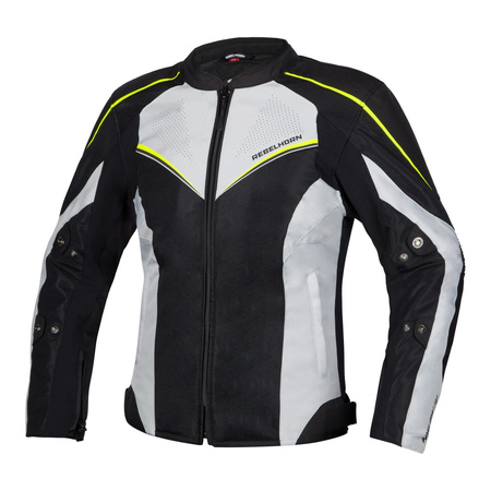 Damska kurtka motocyklowa tekstylna Rebelhorn HIFLOW IV czarny-srebrny