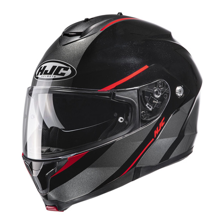 Kask motocyklowy szczękowy HJC C91 Tero czarny/czerwony