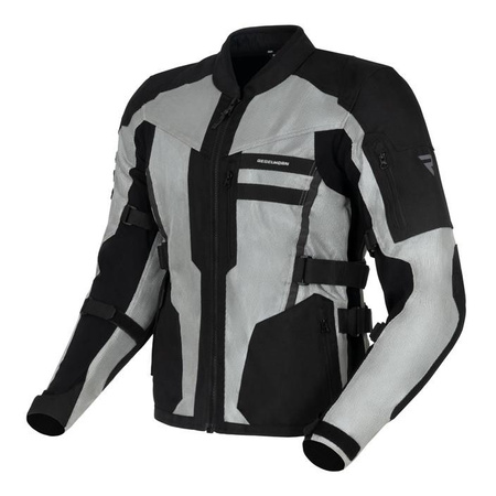 Kurtka motocyklowa tekstylna Rebelhorn SCANDAL II srebrny-czarny