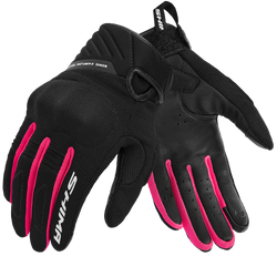 Rękawice motocyklowe damskie SHIMA SONIC LADY PINK czarny różowy