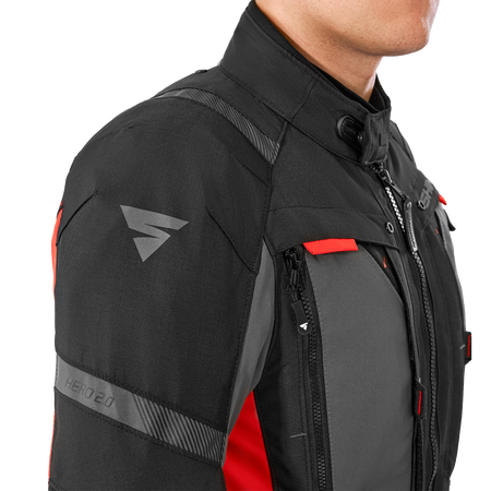 Kurtka motocyklowa tekstylna miejska Shima HERO 2.0 czerwony