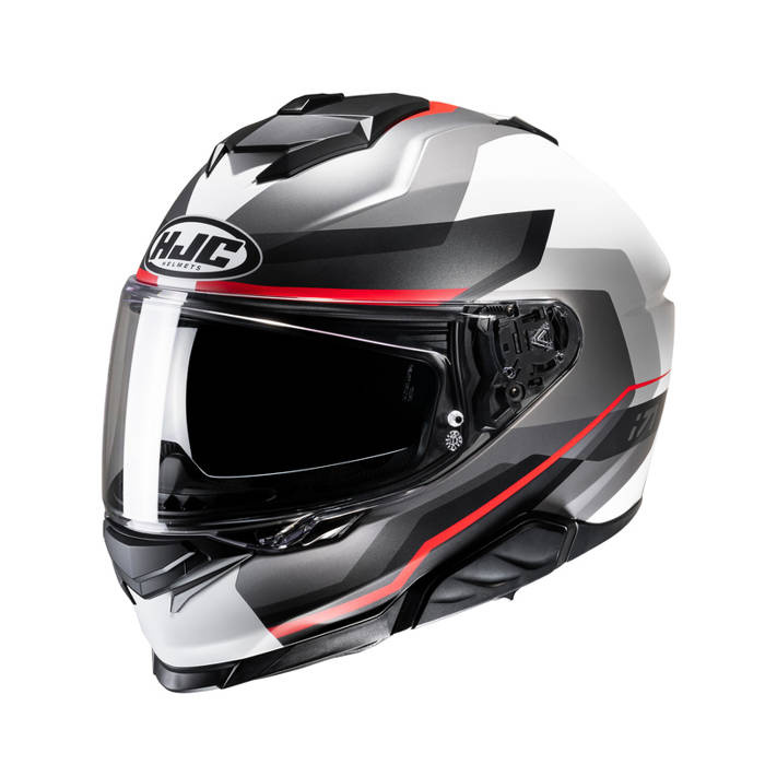 Kask motocyklowy HJC I71 Nior szary/czerwony