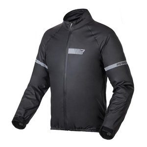 Kurtka przeciwdeszczowa odblaskowa motocyklowa Rebelhorn OCEAN czarny unisex